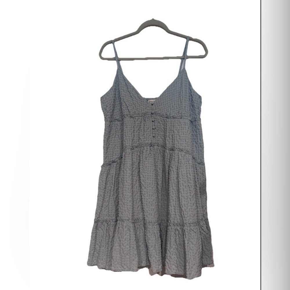 Aeropostale Textured Light Blue Tiered Sundress